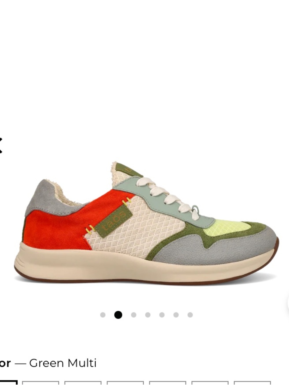 Taos Detour women's sneakers vibrant multi-color design suede and mesh uppers. - Picture 13 of 16